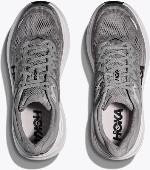 HOKA Men's Bondi 9 Shoes in Galactic Grey/Stellar Grey - Image 2