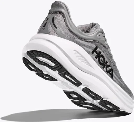 HOKA Men's Bondi 9 Shoes in Galactic Grey/Stellar Grey - Image 4