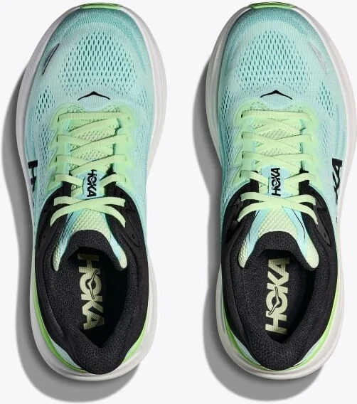 HOKA Men's Bondi 9 Shoes in Luna Moth/Blue Spark - Image 2