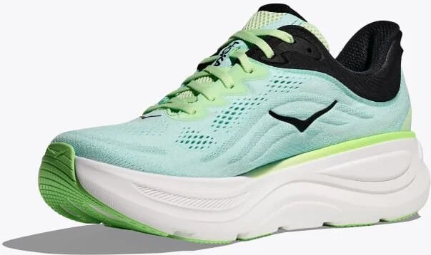 HOKA Men's Bondi 9 Shoes in Luna Moth/Blue Spark - Image 3