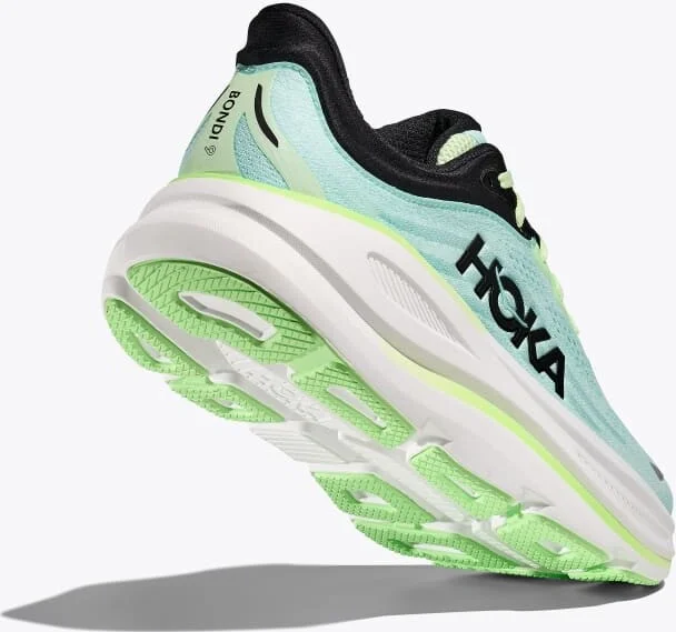 HOKA Men's Bondi 9 Shoes in Luna Moth/Blue Spark - Image 4