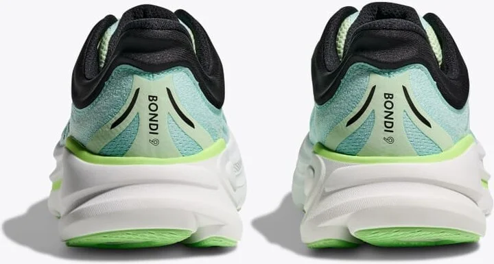 HOKA Men's Bondi 9 Shoes in Luna Moth/Blue Spark - Image 5