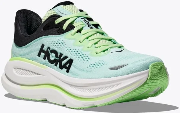 HOKA Men's Bondi 9 Shoes in Luna Moth/Blue Spark - Image 6
