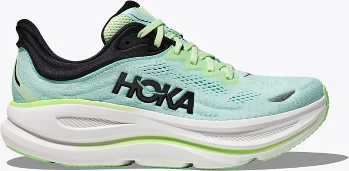 HOKA Men's Bondi 9 Shoes in Luna Moth/Blue Spark