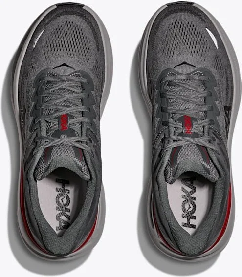 HOKA Men's Bondi 9 Shoes in Satellite Grey/Outer Orbit - Image 2