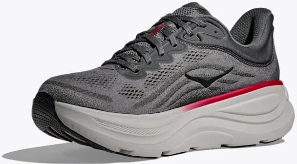 HOKA Men's Bondi 9 Shoes in Satellite Grey/Outer Orbit - Image 3