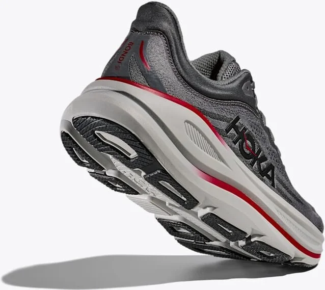 HOKA Men's Bondi 9 Shoes in Satellite Grey/Outer Orbit - Image 4