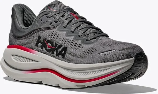 HOKA Men's Bondi 9 Shoes in Satellite Grey/Outer Orbit - Image 6