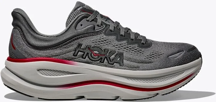 HOKA Men's Bondi 9 Shoes in Satellite Grey/Outer Orbit