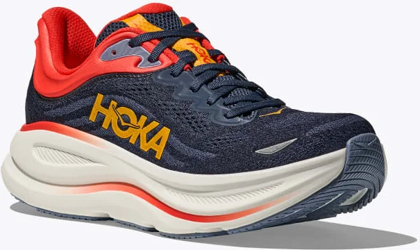 HOKA Men's Bondi 9 Shoes in Varsity Navy/Nautical Blue - Image 6