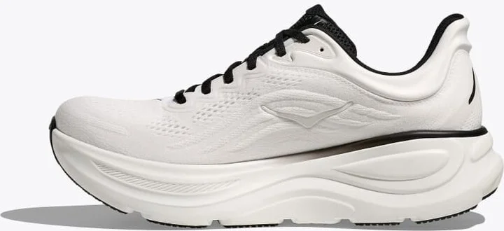 HOKA Men's Bondi 9 Shoes in White/Black - Image 8
