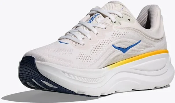 HOKA Men's Bondi 9 Shoes in White/Grout - Image 3