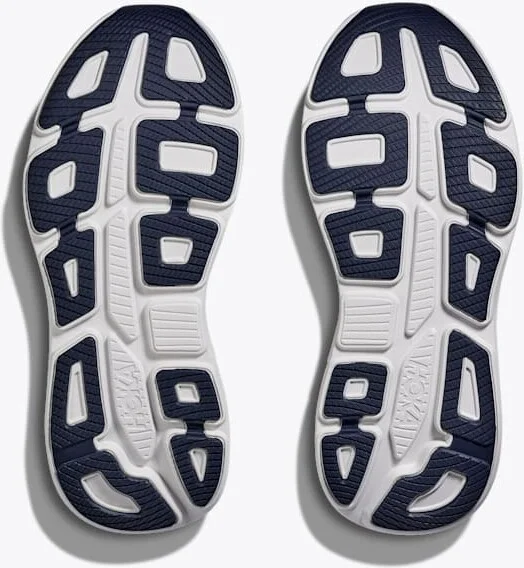 HOKA Men's Bondi 9 Shoes in White/Grout - Image 7
