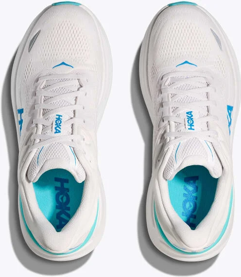 HOKA Men's Bondi 9 Shoes in White/Hoka Blue - Image 2