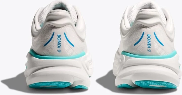 HOKA Men's Bondi 9 Shoes in White/Hoka Blue - Image 5
