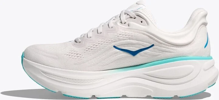 HOKA Men's Bondi 9 Shoes in White/Hoka Blue - Image 8