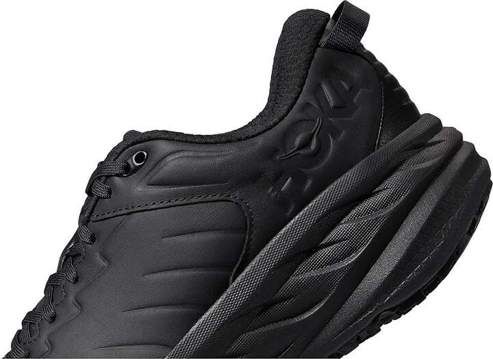 Hoka Men's Bondi Slip Resistant Men's Shoes Black/Black : 13 D - Medium, Leather - Image 4