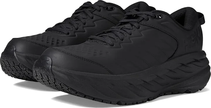 Hoka Men's Bondi Slip Resistant Men's Shoes Black/Black : 13 D - Medium, Leather