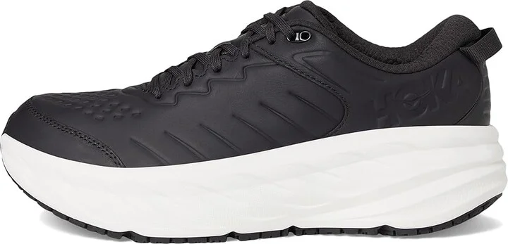 Hoka Men's Bondi Slip Resistant Men's Shoes Carbon Black/White : 15 D - Medium, Leather - Image 6
