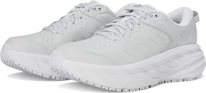Hoka Men's Bondi Slip Resistant Men's Shoes Harbor Mist/Lunar Rock : 7 D - Medium, Leather