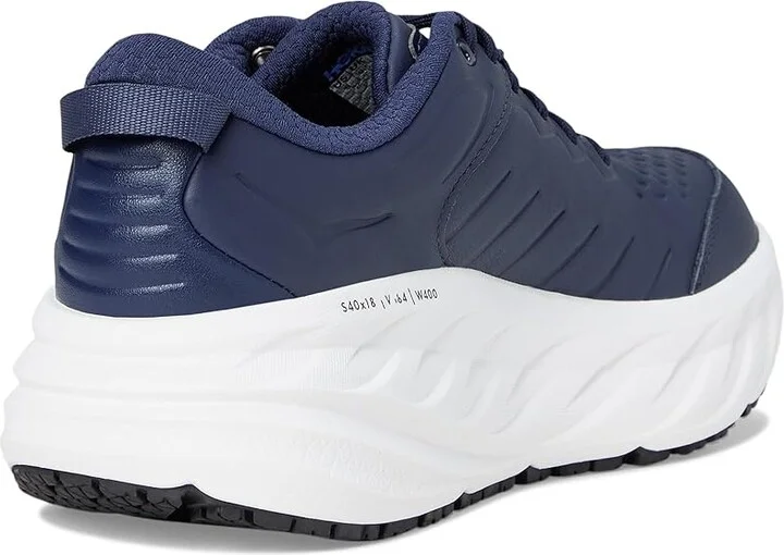 Hoka Men's Bondi Slip Resistant Men's Shoes Outerspace/White : 7.5 D - Medium, Leather - Image 4