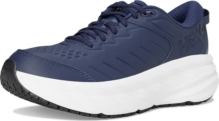 Hoka Men's Bondi Slip Resistant Men's Shoes Outerspace/White : 7.5 D - Medium, Leather - Image 5