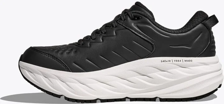 HOKA Men's Bondi SR Shoes in Carbon Black/White - Image 8