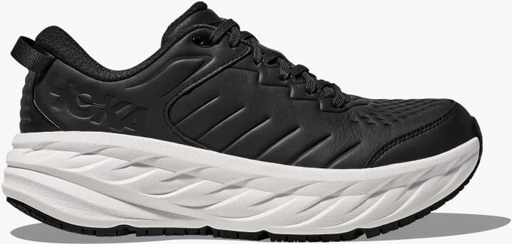 HOKA Men's Bondi SR Shoes in Carbon Black/White