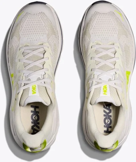 HOKA Men's Challenger 8 Shoes in White/Neon Hoka Citrus - Image 2