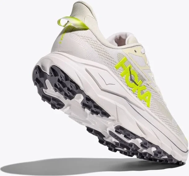 HOKA Men's Challenger 8 Shoes in White/Neon Hoka Citrus - Image 4
