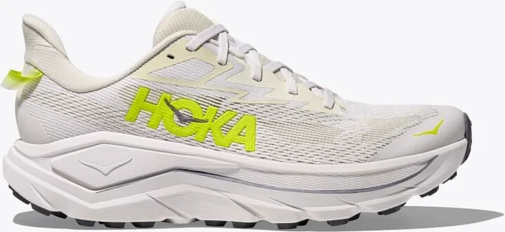 HOKA Men's Challenger 8 Shoes in White/Neon Hoka Citrus