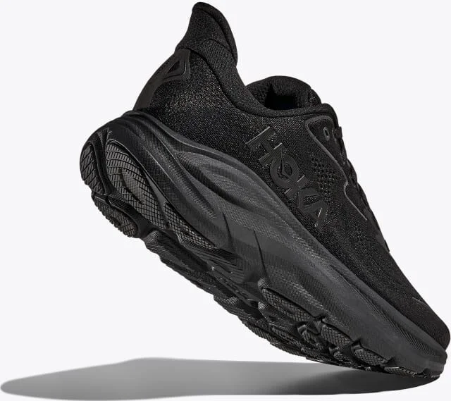 HOKA Men's Clifton 10 Shoes in Black/Black - Image 4