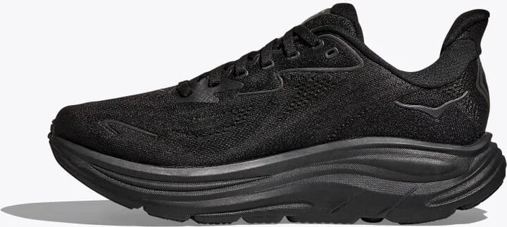 HOKA Men's Clifton 10 Shoes in Black/Black - Image 8