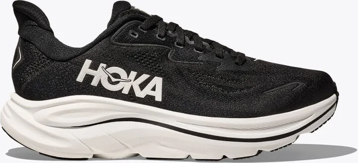 HOKA Men's Clifton 10 Shoes in Black/White