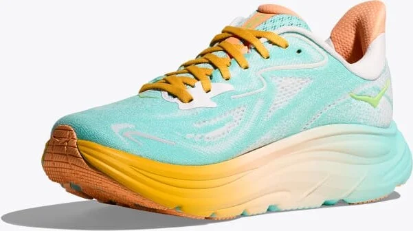 HOKA Men's Clifton 10 Shoes in Blue Spark/White - Image 3