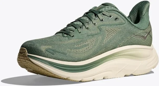 HOKA Men's Clifton 10 Shoes in Fern/Truffle Salt - Image 3