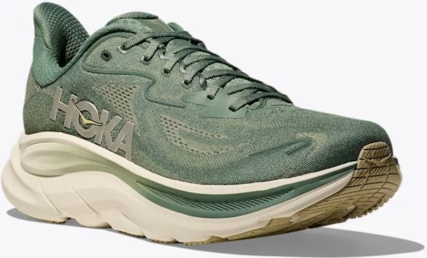 HOKA Men's Clifton 10 Shoes in Fern/Truffle Salt - Image 6