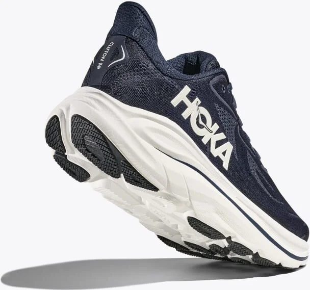 HOKA Men's Clifton 10 Shoes in Navy/White - Image 4