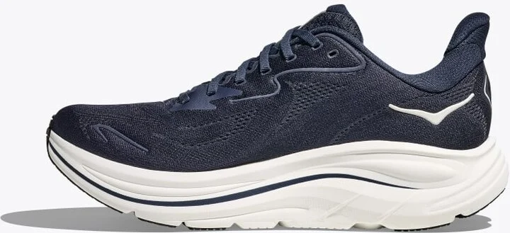 HOKA Men's Clifton 10 Shoes in Navy/White - Image 8
