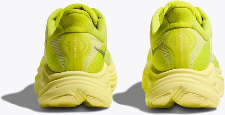 HOKA Men's Clifton 10 Shoes in Neon Hoka Citrus/Sunlight - Image 5