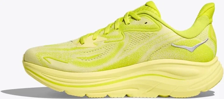 HOKA Men's Clifton 10 Shoes in Neon Hoka Citrus/Sunlight - Image 8