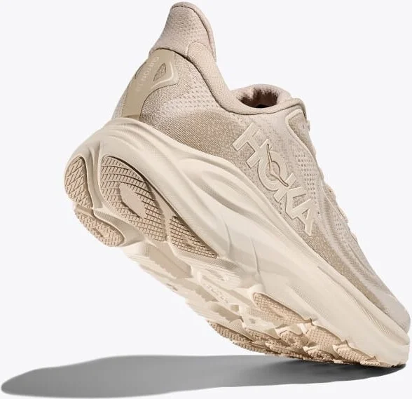HOKA Men's Clifton 10 Shoes in Oatmeal/Oat Milk - Image 4