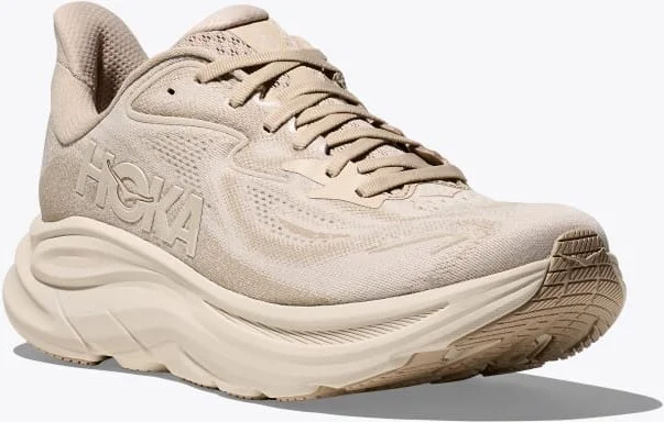 HOKA Men's Clifton 10 Shoes in Oatmeal/Oat Milk - Image 6