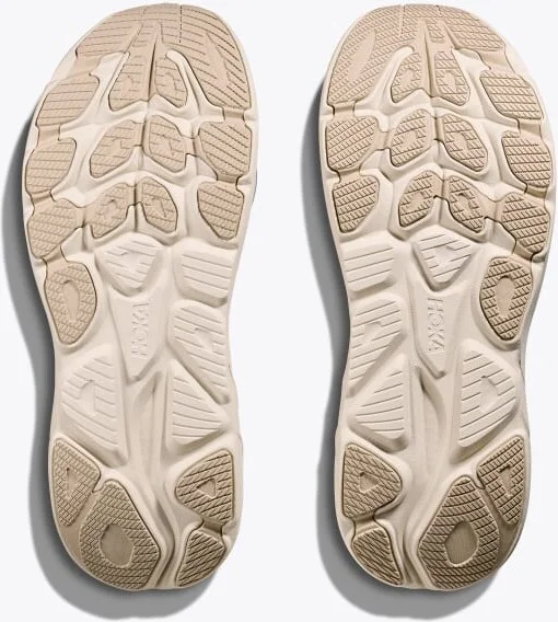 HOKA Men's Clifton 10 Shoes in Oatmeal/Oat Milk - Image 7