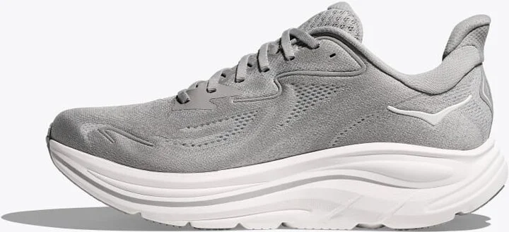 HOKA Men's Clifton 10 Shoes in Stellar Grey/Stardust - Image 8