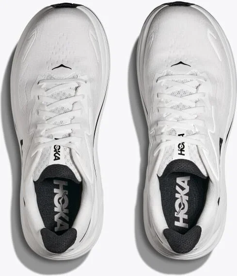 HOKA Men's Clifton 10 Shoes in White/Black - Image 2