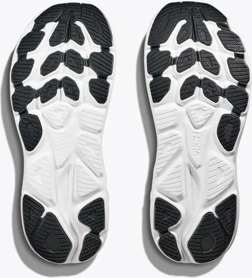 HOKA Men's Clifton 10 Shoes in White/Black - Image 7
