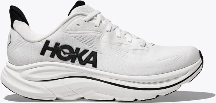 HOKA Men's Clifton 10 Shoes in White/Black