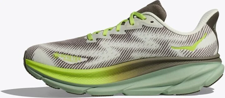 HOKA Men's Clifton 9 GTX Shoes in Slate/Aloe Vera - Image 8