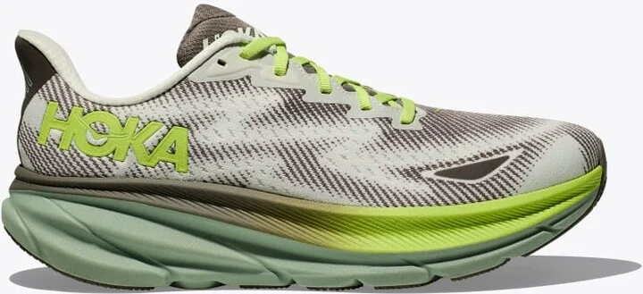 HOKA Men's Clifton 9 GTX Shoes in Slate/Aloe Vera